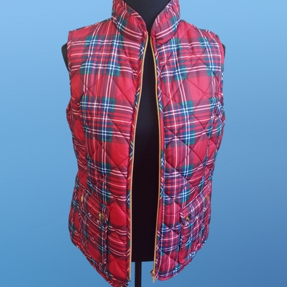 NWOT - St. John's Bay Plaid Quilted Vest - Picture 2 of 13